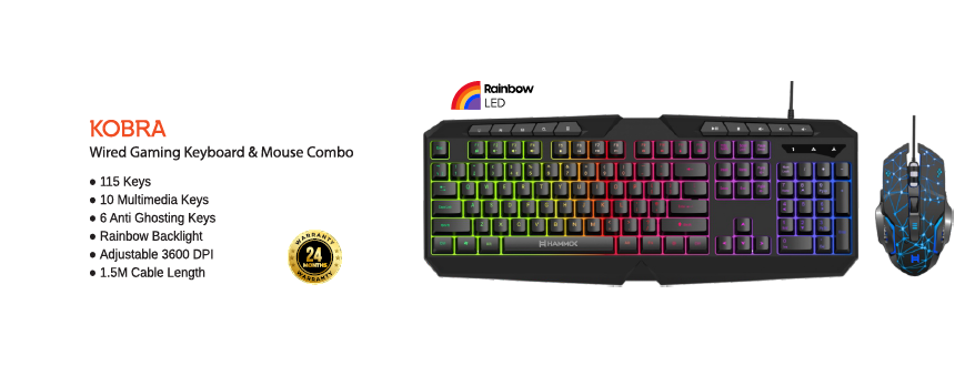 
Hammok Kobra Gaming Wired Combo