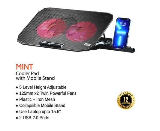 
Hammok Mint Cooler Pad -Dual Fan
