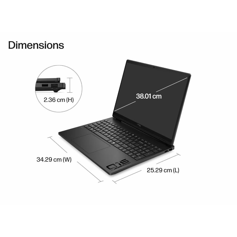
HP HyperX Omen 15-ga0005TX - Core i7-14650HX, 24GB DDR5 , 1TB SSD, Shadow Black - 1080p TNR