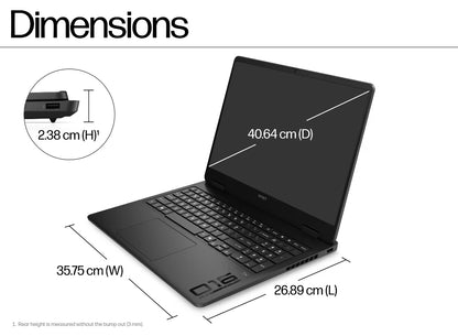 HP OMEN Gaming Laptop 16-ap0183AX - Ryzen AI 7 350, 24GB DDR5 , 1TB SSD, Shadow Black - 1080p IR TNR PVCY ST [A58DPAV]