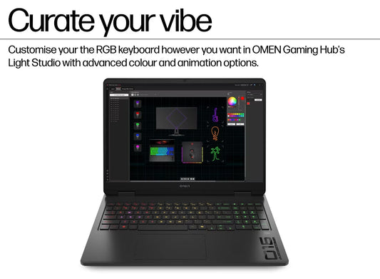 
HP OMEN Gaming Laptop 16-an0012TX - Intel Core Ultra 9 285H, 32GB DDR5, 1TB SSD, Shadow Black - 1080p IR