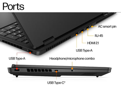 HP OMEN Gaming Laptop 16-ap0181AX - Ryzen 9-8940HX, 24GB DDR5 , 1TB SSD, Shadow Black - 1080p IR TNR PVCY ST [A58DPAV]