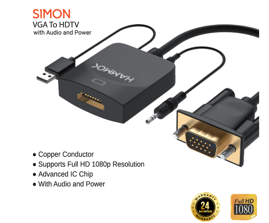 
Hammok Simon Vga to Hdmi With Audio