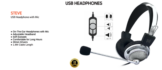 
Hammok Steve USB Headphone With Mic